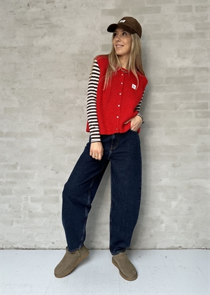 Rigid denim stary jeans Dark Blue Stone J1640 Ganni 